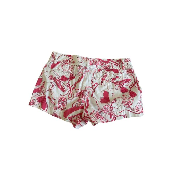 LILLY PULITZER Holy Grail Spin the Bottle Chino Cotton Shorts Size 2 - Picture 7 of 9